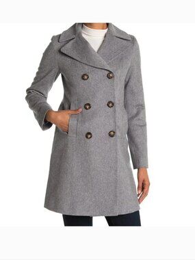 NWT Fleurette Double Breasted Wool Coat *8*